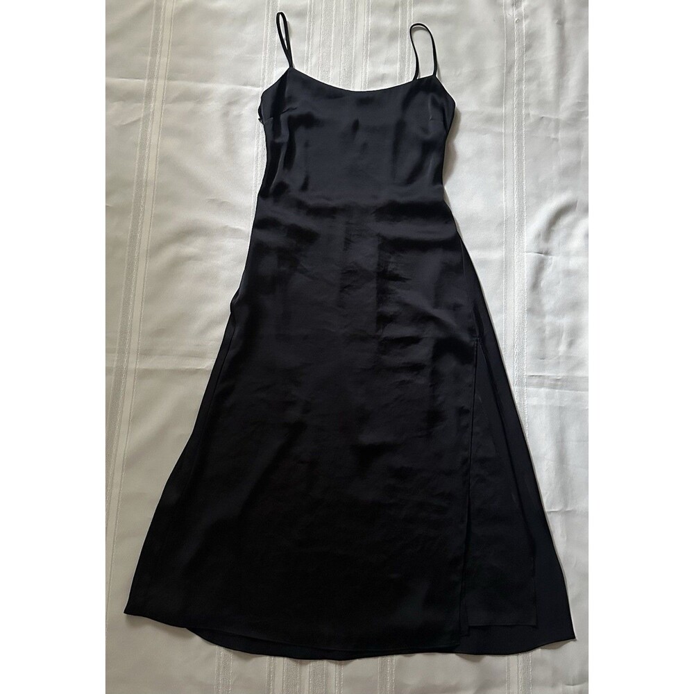 Aritzia Wilfred Affogato Midi Slip Dress Women’s Black Noir Size 4 NWT - Picture 6 of 16